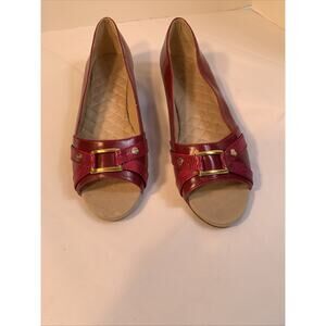 Cushion Peep Toe Flat‎ Ballerinas Coussinees Pink And Rose Size 10